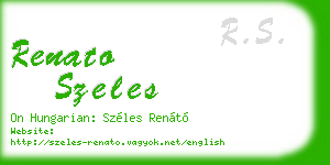 renato szeles business card
