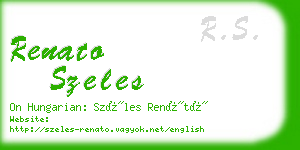 renato szeles business card